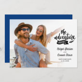 Het huwelijk sparen Datum 2 Foto het Avontuur begi Kaart (Voorkant / Achterkant)