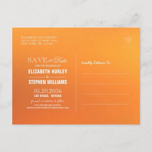 Het huwelijk sparen de Datum herfst Maple laat pom Aankondigingskaart (Achterkant)