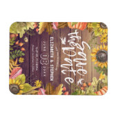 Het huwelijk sparen de Datum van herfst laat pompo Magneet (Horizontaal)