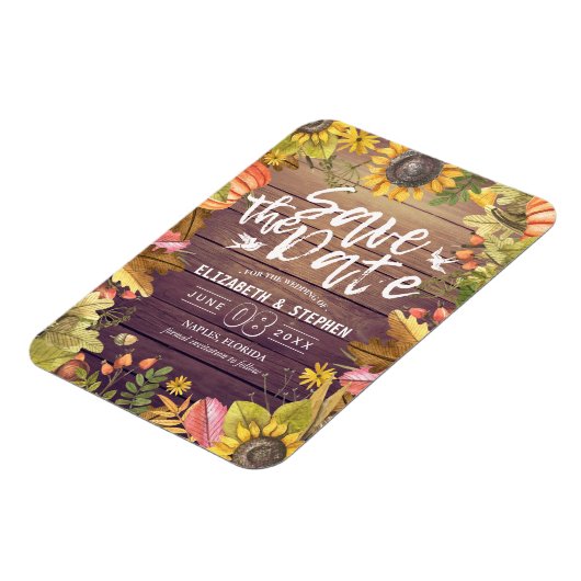 Het huwelijk sparen de Datum van herfst laat pompo Magneet (Linkerzijde)