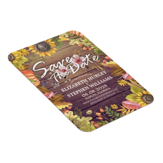 Het huwelijk sparen de Datum van herfst laat pompo Magneet (Rechterzijde)