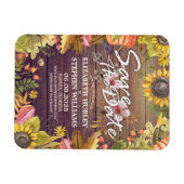 Het huwelijk sparen de Datum van herfst laat pompo Magneet (Horizontaal)