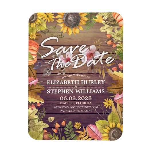 Het huwelijk sparen de Datum van herfst laat pompo Magneet (Verticaal)