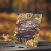 Het huwelijk sparen de Datum van herfst laat pompo Save The Date