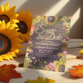 Het huwelijk sparen de Datum van herfst laat pompo Save The Date