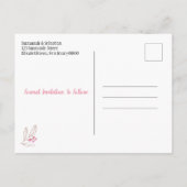 Het huwelijk sparen de Minimale Roze Berries van d Aankondigingskaart (Achterkant)