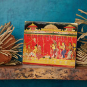 Het huwelijk tussen de ouders van Krishna, uit een Fotoplaat (Zijkant)