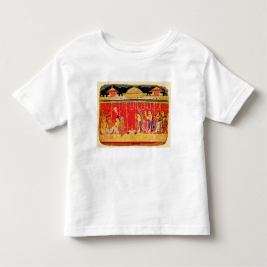Het huwelijk tussen de ouders van Krishna, uit een Kinder Shirts (Voorkant)