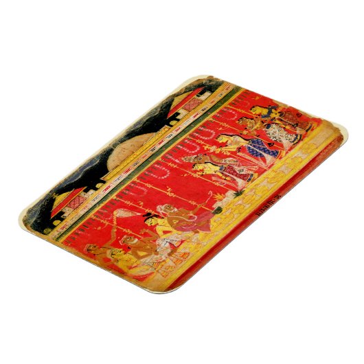 Het huwelijk tussen de ouders van Krishna, uit een Magneet (Linkerzijde)