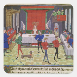 Het huwelijk tussen de Renaud Montauban en Clariss Vierkante Sticker