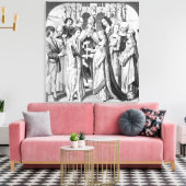 Het huwelijk tussen Henry VI en Margaret van Anjou Canvas Afdruk (Insitu (Woonkamer))