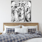 Het huwelijk tussen Henry VI en Margaret van Anjou Canvas Afdruk (Insitu (Slaapkamer))