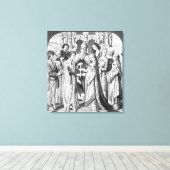 Het huwelijk tussen Henry VI en Margaret van Anjou Canvas Afdruk (Insitu (Houten vloer))