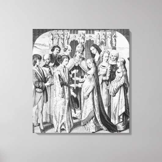 Het huwelijk tussen Henry VI en Margaret van Anjou Canvas Afdruk (Voorkant)