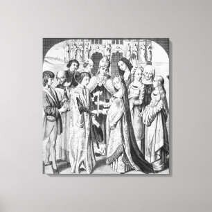 Het huwelijk tussen Henry VI en Margaret van Anjou Canvas Afdruk