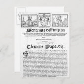 Het huwelijk tussen Henry VIII en Catherine Aragon Briefkaart (Voorkant / Achterkant)