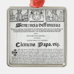Het huwelijk tussen Henry VIII en Catherine Aragon Metalen Ornament