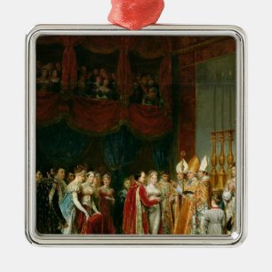Het huwelijk tussen Napoleon I en Marie Metalen Ornament