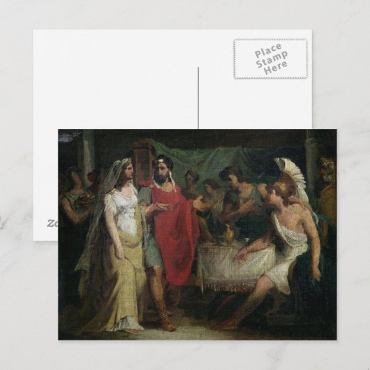 Het huwelijk van Alexander de Grote en Roxana Briefkaart (Voorkant / Achterkant)