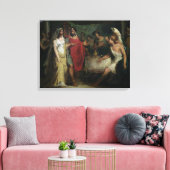 Het huwelijk van Alexander de Grote en Roxana Canvas Afdruk (Insitu (Woonkamer))