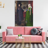 Het huwelijk van Arnolfini (door Jan van Eyck) Canvas Afdruk (Insitu (Woonkamer))