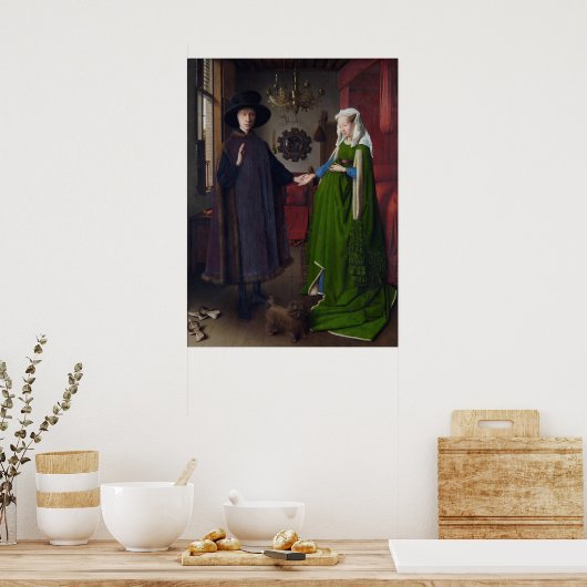 Het huwelijk van Arnolfini (door Jan van Eyck) Poster (Keuken)
