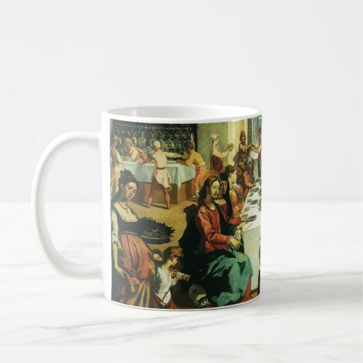 Het huwelijk van Cana door Andrea Boscoli, renaiss Koffiemok (Links)