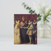 Het huwelijk van Catherine de Medici Briefkaart (Staand voorkant)