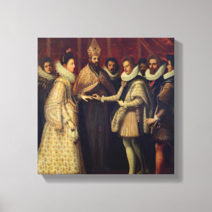 Het huwelijk van Catherine de Medici Canvas Afdruk