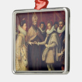 Het huwelijk van Catherine de Medici Metalen Ornament (Links)