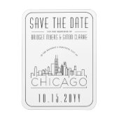 Het huwelijk van Chicago gestileerde Veldlijn spar Magneet (Verticaal)