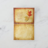 Het Huwelijk van de Bladeren van de Esdoorn van de Bedankkaart (Binnen)