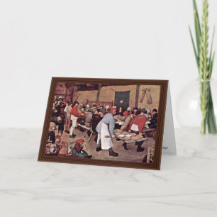 Het Huwelijk van de boer door Bruegel D. Ä. Pieter Kaart