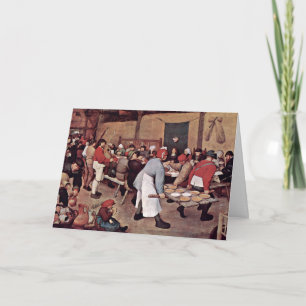 Het Huwelijk van de boer door Bruegel D. Ä. Pieter Kaart