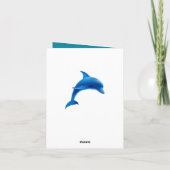 Het Huwelijk van de Dolfijn van het Thema van het Bedankkaart (Achterkant)