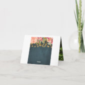 Het huwelijk van de FOTO dankt u romantische Bedankkaart (Achterkant)