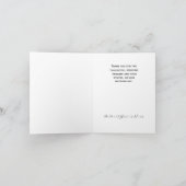 Het Huwelijk van de Foto van de douane dankt u Bedankkaart (Binnen)