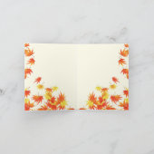 Het Huwelijk van de herfst dankt u Bedankkaart (Binnen)