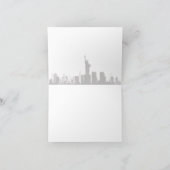 Het Huwelijk van de Horizon van de Stad van New Bedankkaart (Binnen)