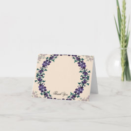 Het Huwelijk van de Kroon van de wijnstok dankt u Bedankkaart