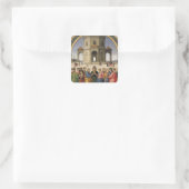 Het huwelijk van de Maagd, 1500-04 Vierkante Sticker (Tas)