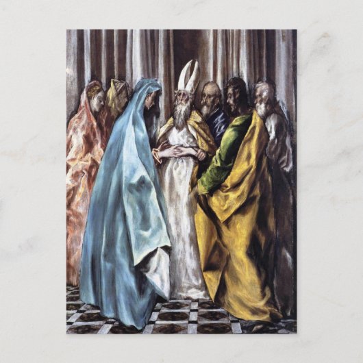 Het huwelijk van de Maagd Briefkaart (Voorkant)