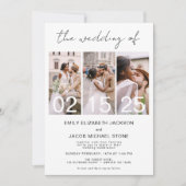 Het huwelijk van de minimalistische fotocollage Ee Kaart (Voorkant)