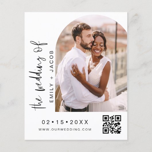 Het huwelijk van de minimalistische QR-code Eenvou (Achterkant)