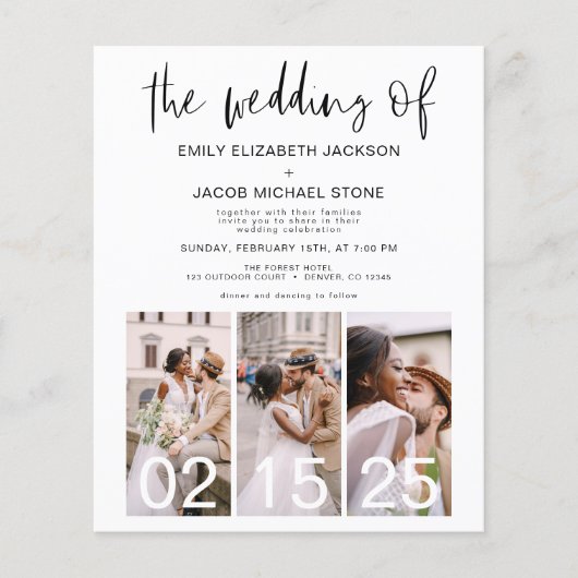 Het huwelijk van de minimalistische QR-code Eenvou (Voorkant)