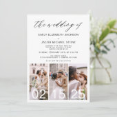 Het huwelijk van de minimalistische QR-code Eenvou Kaart (Staand voorkant)