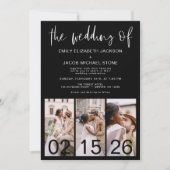 Het huwelijk van de minimalistische QR-code Eenvou Kaart (Voorkant)