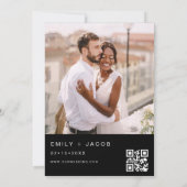 Het huwelijk van de minimalistische QR-code Eenvou Kaart (Achterkant)