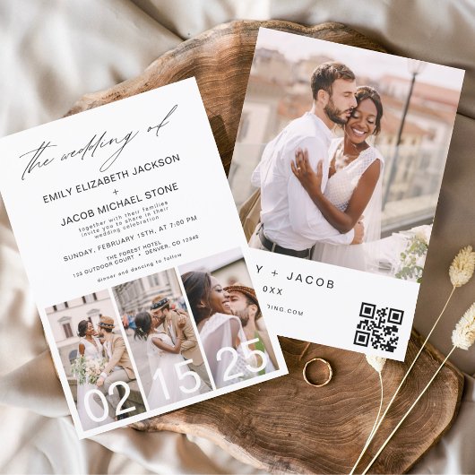 Het huwelijk van de minimalistische QR-code Eenvou Kaart