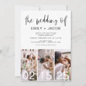 Het huwelijk van de minimalistische QR-code Eenvou Kaart (Voorkant)